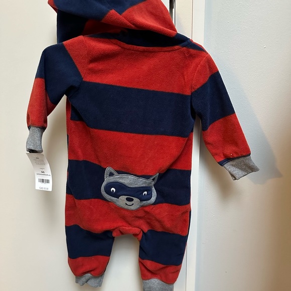 3/$30 New with tag Carter’s kid raccoon fleece one piece/pyjama - Picture 3 of 4